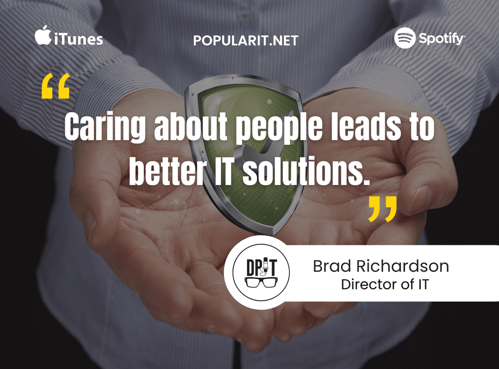 How can IT leaders create more empathetic and effective workplaces? In this episode, Brad Richardson, an IT director in the renewable energy space, shares his unique perspective on leadership that emphasizes empathy, transparency, and employee development. Brad discusses his "Silent Revolution" initiative to improve mid-management, the importance of advocating for technical needs, and how his experiences as a touring musician have shaped his approach to IT leadership.